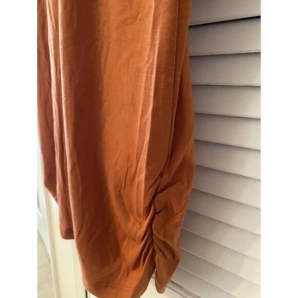 Per Seption Concept-Solid Tab Sleeve Blouse Orange - Picture 6 of 9